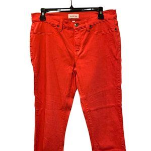 LILA RYAN Womens Skinny Slim Jeans Pants Deep Coral